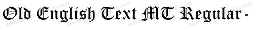 Old English Text MT Regular字体转换